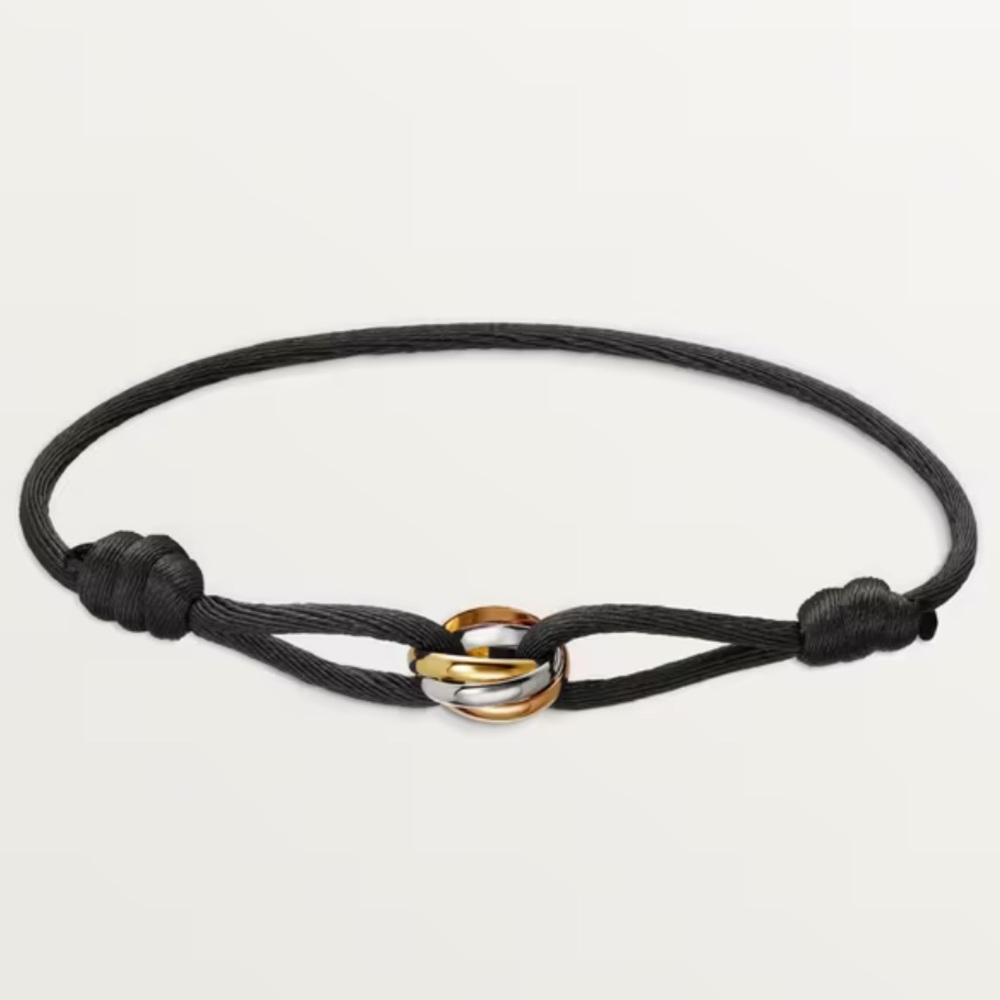 SOLD 🥰 Cartier Trinity Bracelet on Cord (18k gold)